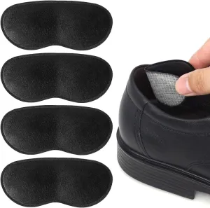 Dr.Foot Heel Grips for Men and Women, Self-Adhesive Heel Cushion Inserts Prevent Slipping, Rubbing, Blisters, Foot Pain, and Improve Shoe Fit - 2pairs   Extra 1 Shoe Horn (Black)