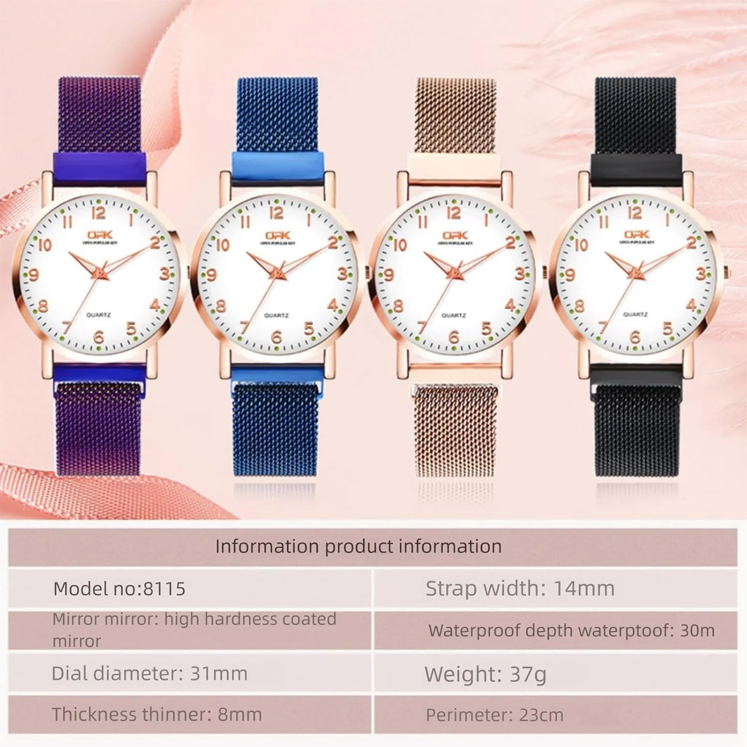 Fashionable Casual Quartz Watches for Women - Stylish Ladies Wristwatch with Stainless Steel Band, Simple Dial Design, Water Resistant, Comfortable Everyday Wear