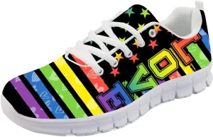 Forchrinse Spiral Tie Dye Print Running Shoe for Men/Women,Lightweight Fashion Sneakers Road Walking Shoes