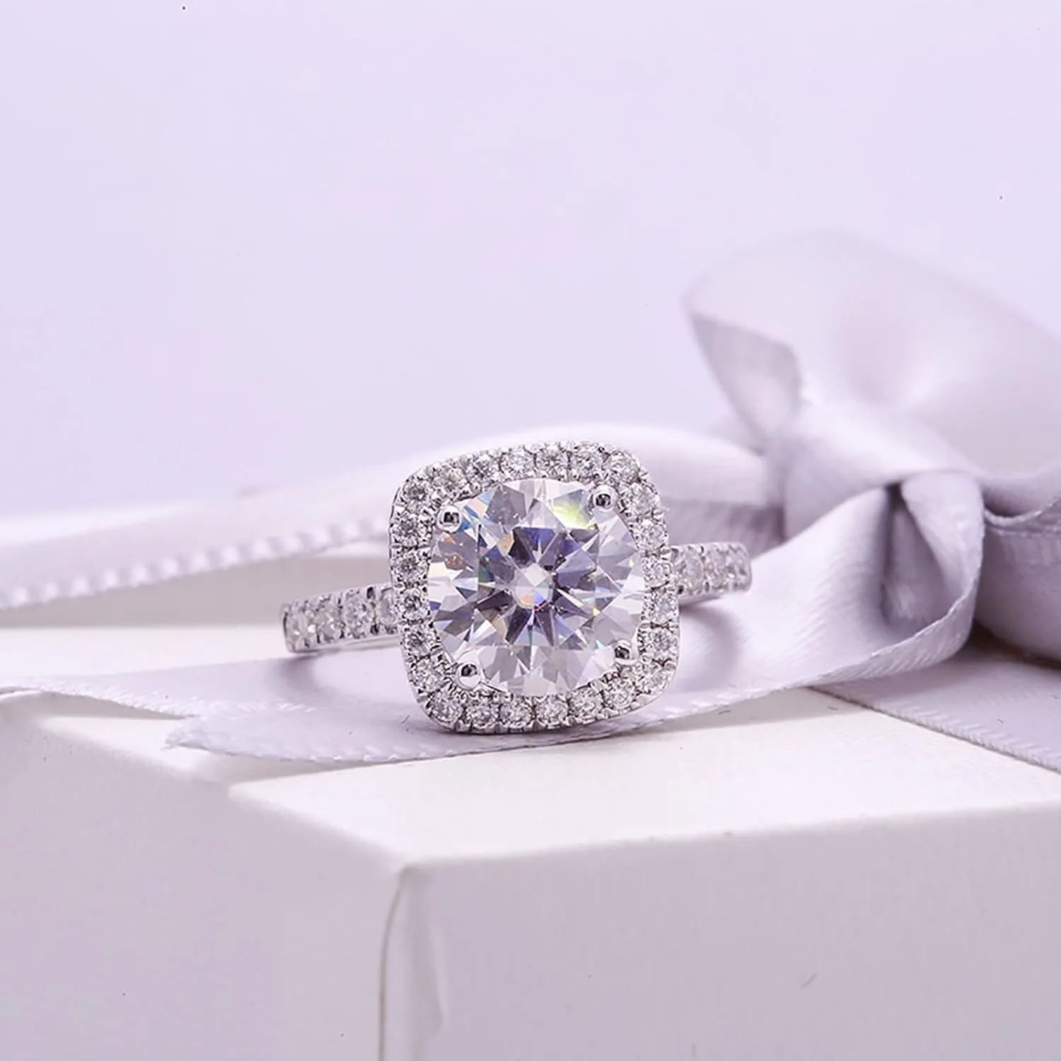 Gem Ring, Moissanite Wedding Ring Moissanite Stackable Knuckle Ring for Women Birthday Metal Rings for Women