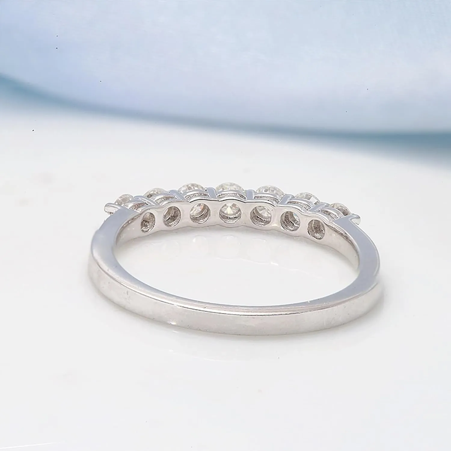 Gem Rings, 18K Wedding Ring Moissanite Stackable Knuckle for Women bff Auntie Wedding Jewelry