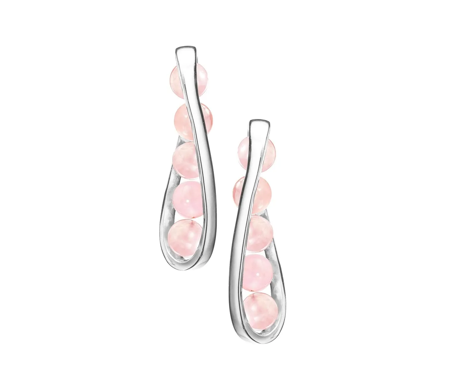 Gold bar pink earrings by Majade. Rose quartz chakra stud earrings, October birthstone jewelry, Pink quartz earrings. Handmade 14k white gold simple minimalist earrings with pink gemstone.