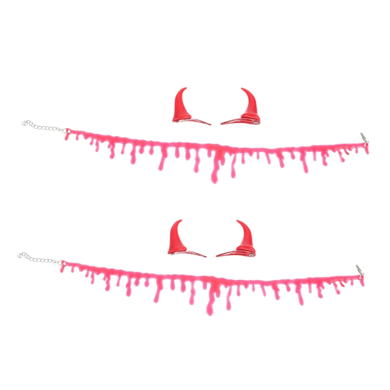 Hairpin Blood Necklace Skeleton Necklace Stuff for Halloween Decorations