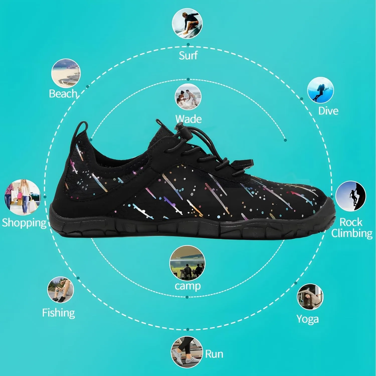 Hike Barefoot Shoes Women, New Hike Shoes Women Men, Breathable & Non-Slip Trail Athletic Footwear, Surfing & Wading Wide-Toe Box