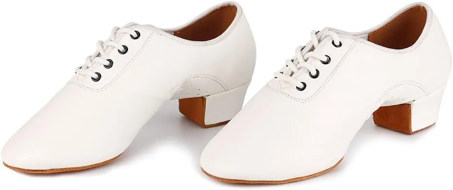 HIPPOSEUS Boys/Men lace-up Dance ShoesBallroom Dance Shoes for Latin Tango Salsa Kids Low Heel Dance Performence Shoes