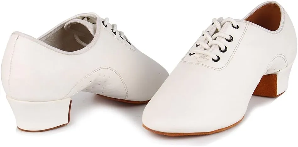 HIPPOSEUS Boys/Men lace-up Dance ShoesBallroom Dance Shoes for Latin Tango Salsa Kids Low Heel Dance Performence Shoes