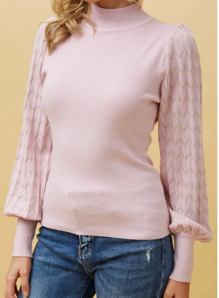 HOSANNA BALLOON SLEEVE KNIT JUMPER