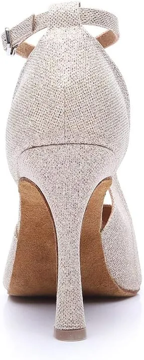HROYL Latin Dance Shoes Women Waltz Shoes for Girls Salsa Ballroom Dance Shoes Wedding Dance Shoes for Women,Model YCL420