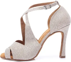 HROYL Latin Dance Shoes Women Waltz Shoes for Girls Salsa Ballroom Dance Shoes Wedding Dance Shoes for Women,Model YCL420