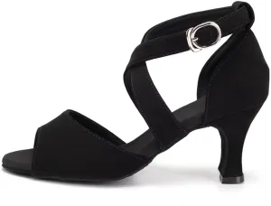 HROYL Women Latin Ballroom Dance Shoes Salsa Tango Low Heel Performence Dancing Shoes,FT095