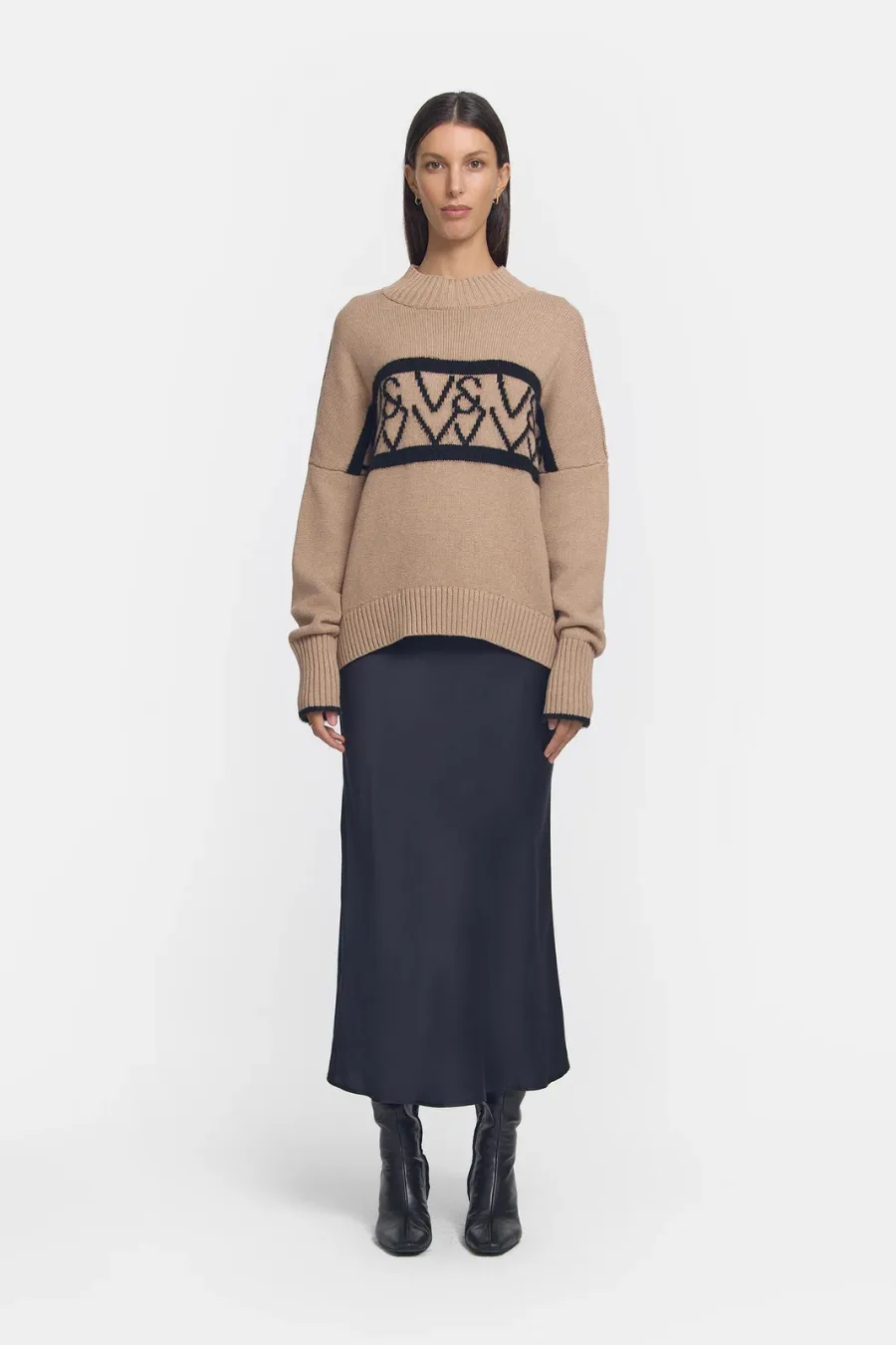 Interlude Knit Camel/Black