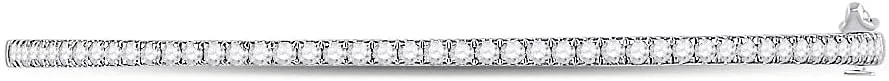 Jewels By Lux 14K White Gold Womens Round Diamond Stackable Bangle Bracelet 1 Cttw