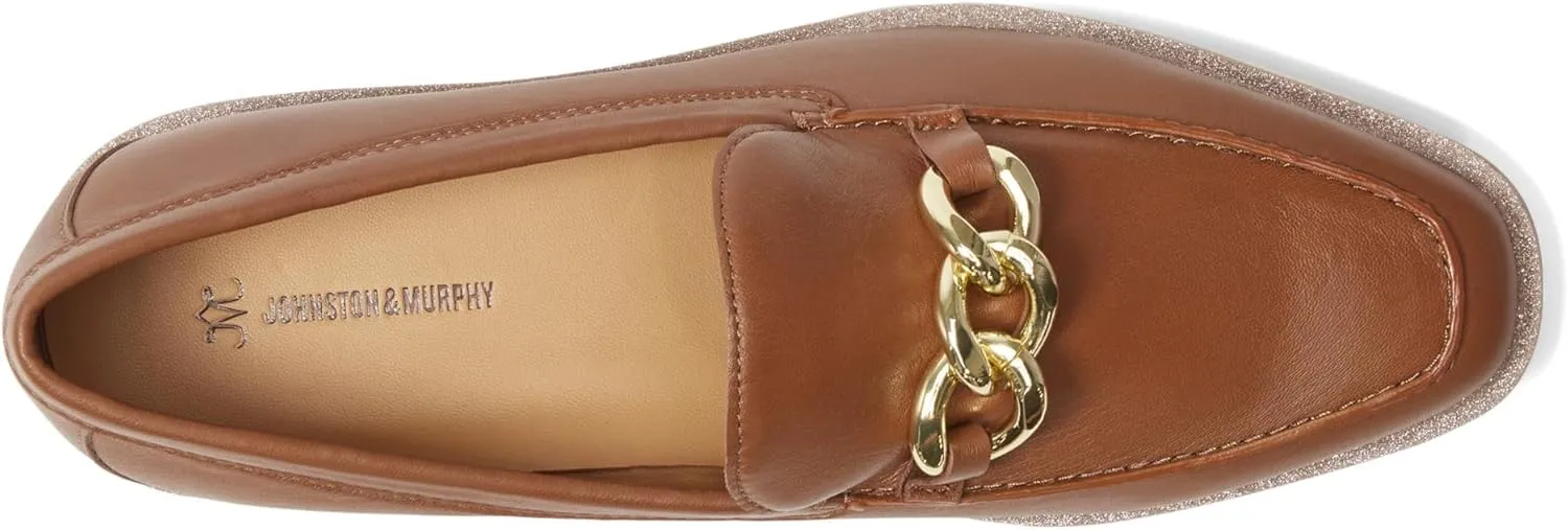 Johnston & Murphy Gracelyn Chain Loafer for Women ?C 1.75?? Platform Loafers, Womens Business Shoes