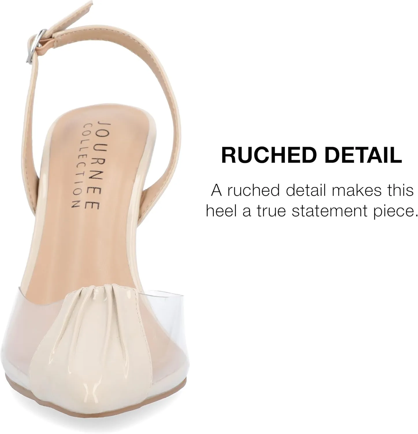 Journee Collection Womens Ivyann Patent Ankle Strap Slingback Heels