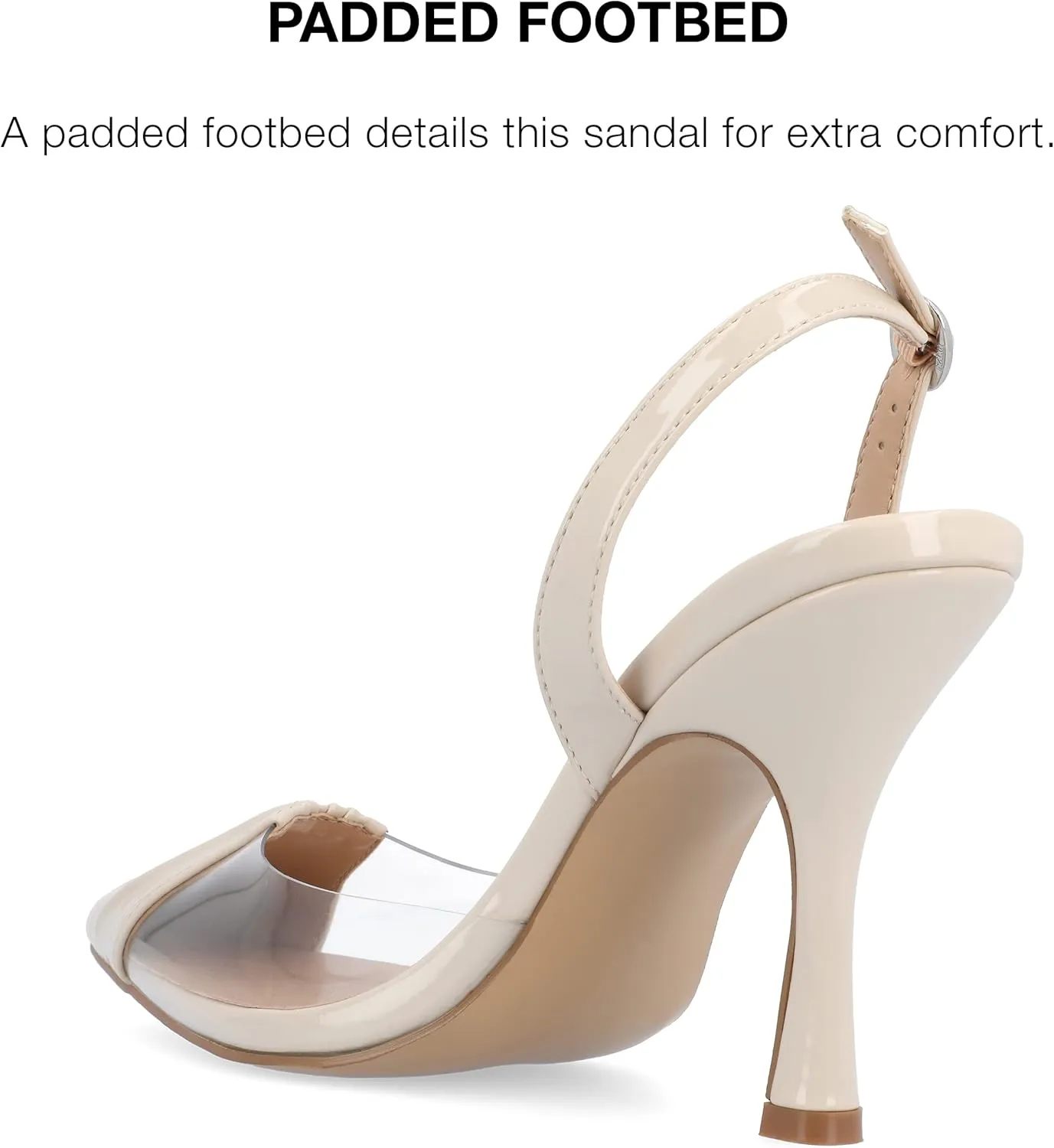 Journee Collection Womens Ivyann Patent Ankle Strap Slingback Heels