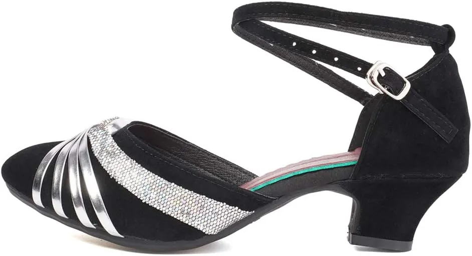 JUODVMP Women's Standard Latin Dance Shoes Professional Ballroom Performance Character Wedding Shoes for Women,DYBJ