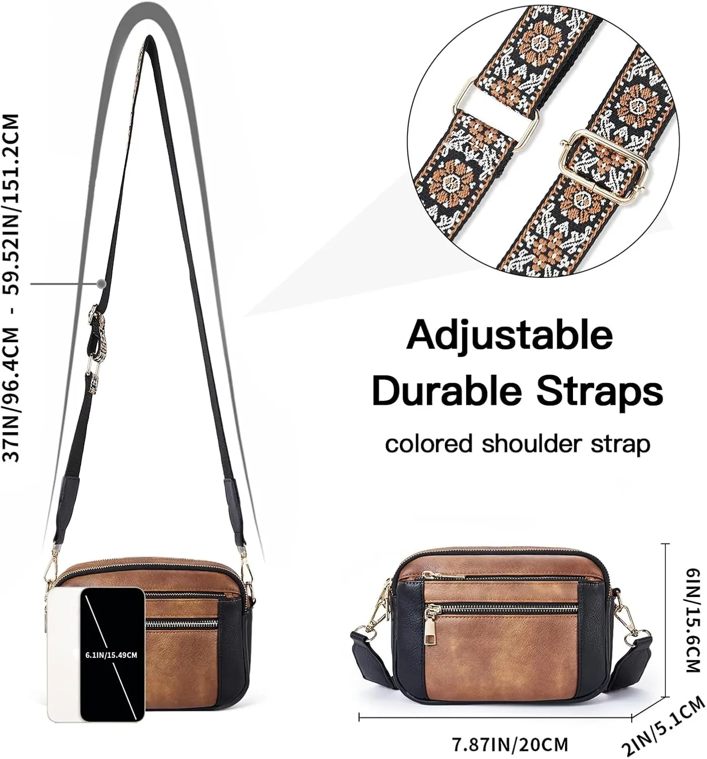 Langrents Crossbody Bag, Cross Body Bag for Woman, Langrents Purses, Lang Rents Multi Pocket Shoulder Bag