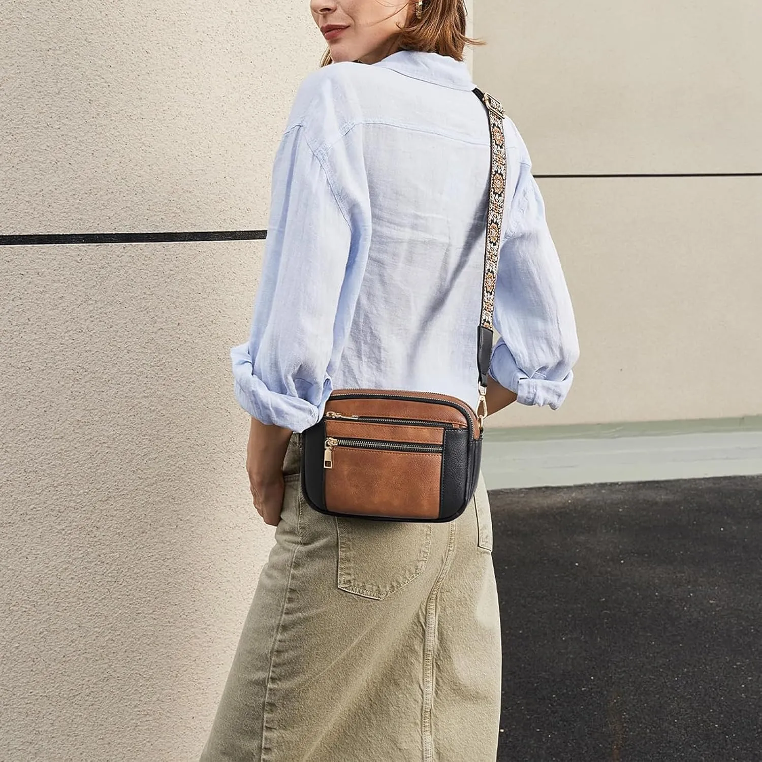 Langrents Crossbody Bag, Cross Body Bag for Woman, Langrents Purses, Lang Rents Multi Pocket Shoulder Bag