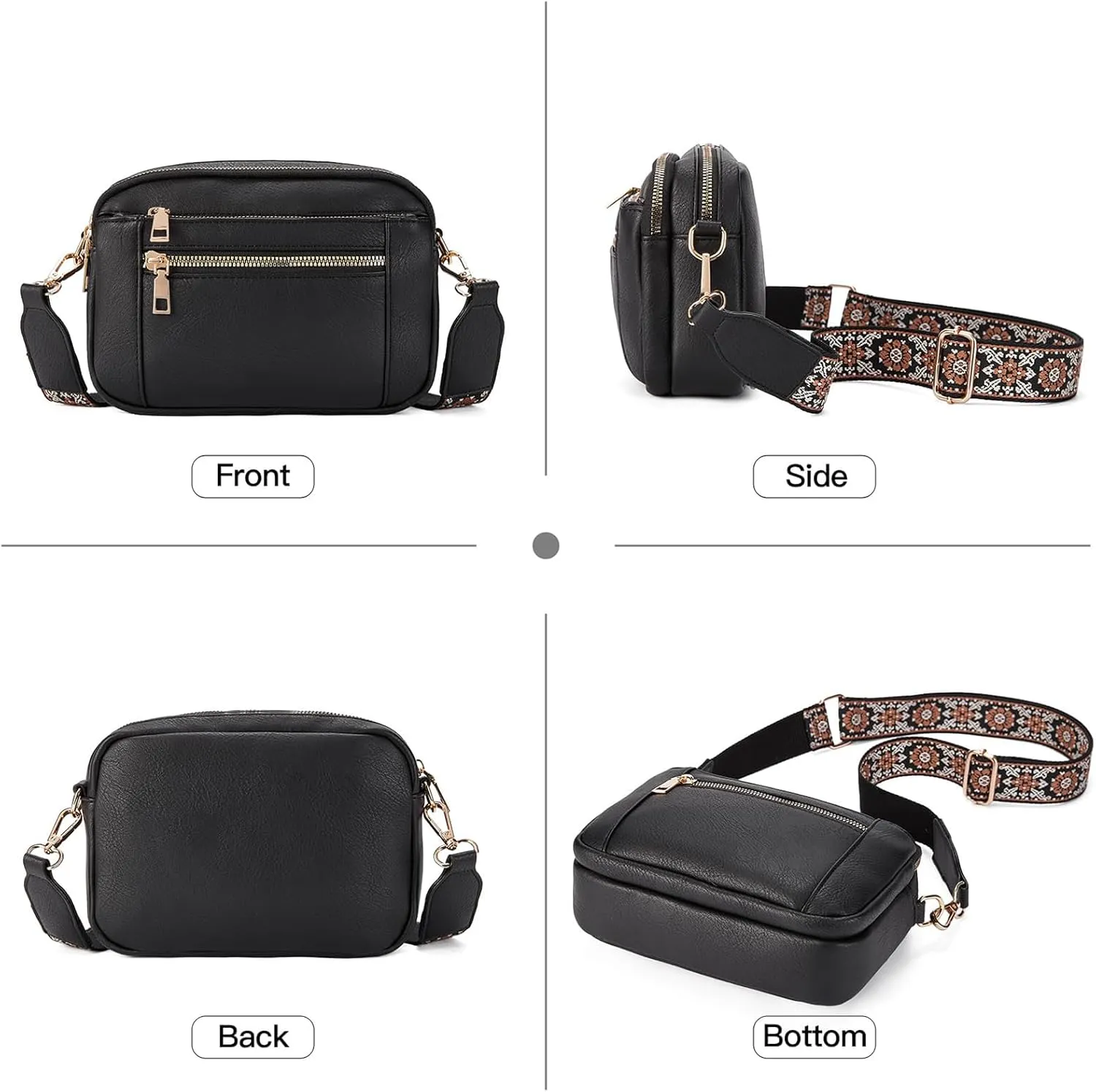 Langrents Crossbody Bag, Cross Body Bag for Woman, Langrents Purses, Lang Rents Multi Pocket Shoulder Bag