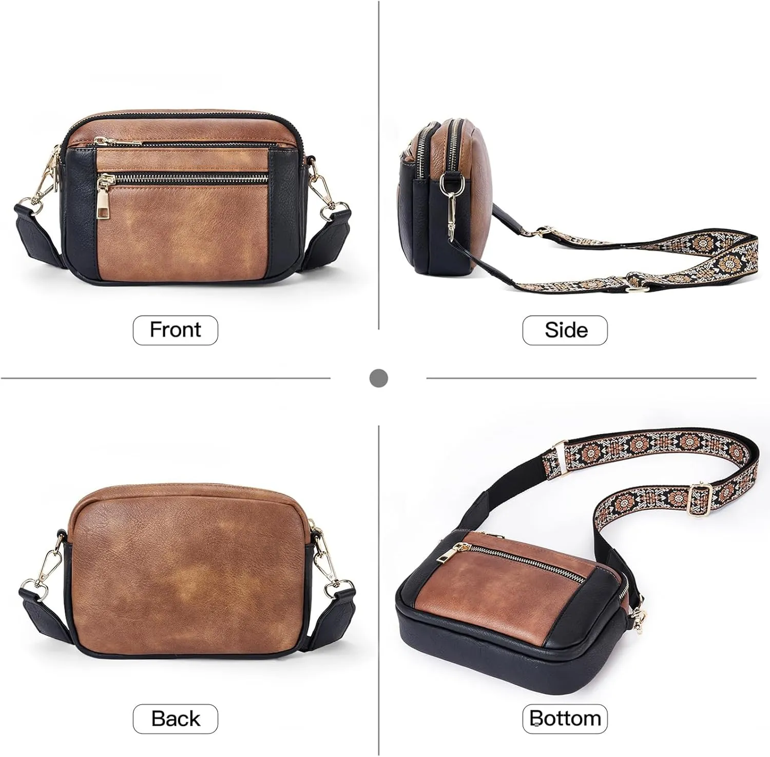 Langrents Crossbody Bag, Cross Body Bag for Woman, Langrents Purses, Lang Rents Multi Pocket Shoulder Bag