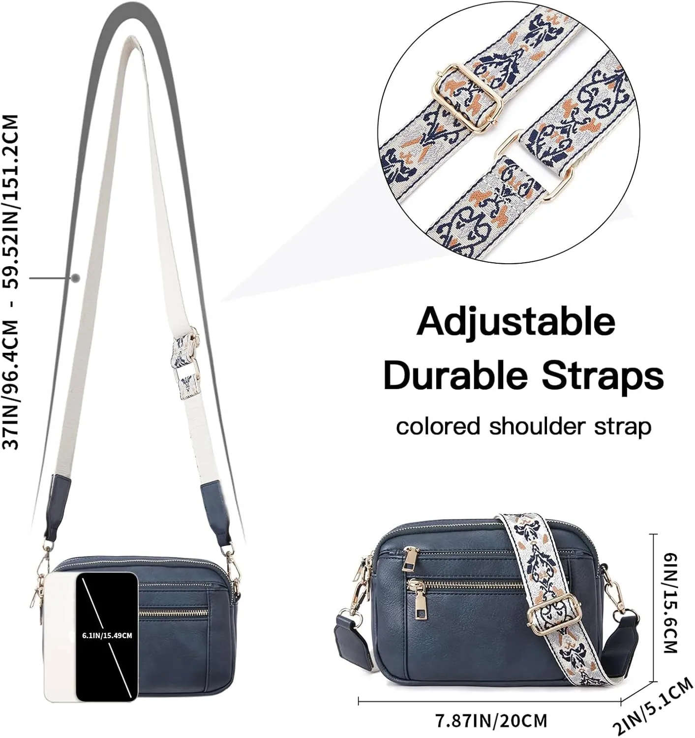 Langrents Crossbody Bag, Cross Body Bag for Woman, Langrents Purses, Lang Rents Multi Pocket Shoulder Bag