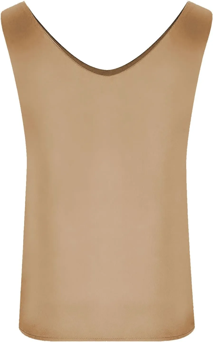 Lmdudan Silk Satin Tank Tops for Women V Neck Casual Cami Sleeveless Camisole Blouses Summer Solid Color Basic Tank Shirt