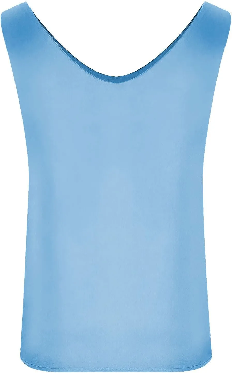 Lmdudan Silk Satin Tank Tops for Women V Neck Casual Cami Sleeveless Camisole Blouses Summer Solid Color Basic Tank Shirt