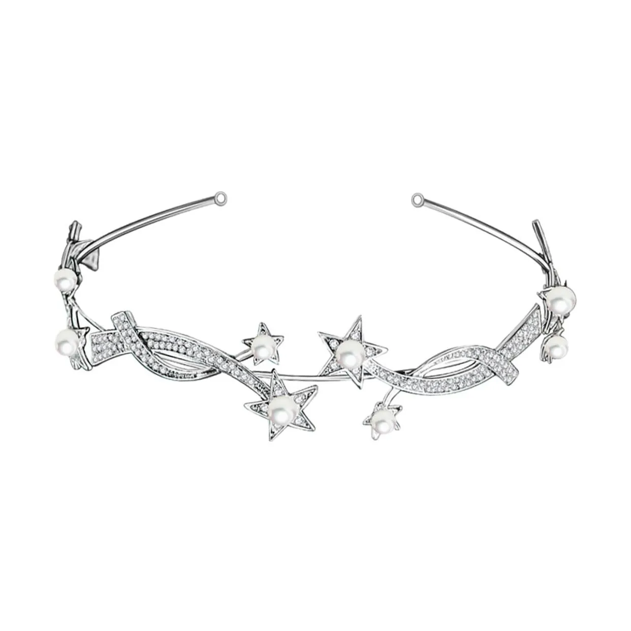 Luxurious Bridal Headband Crystal Rhinestone Crown Tiara for Wedding Hair Accessories