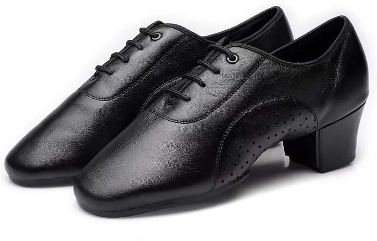 Men's Ballroom Dance Shoes, Breathable Performance Dancing Shoes Lace-Up Modern Salsa Practice Teaching Shoes for Men