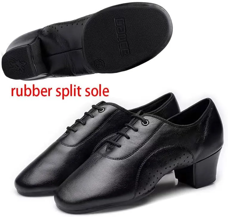 Men's Ballroom Dance Shoes, Breathable Performance Dancing Shoes Lace-Up Modern Salsa Practice Teaching Shoes for Men