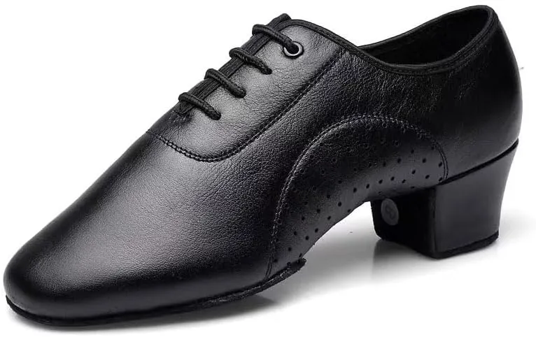 Men's Ballroom Dance Shoes, Breathable Performance Dancing Shoes Lace-Up Modern Salsa Practice Teaching Shoes for Men