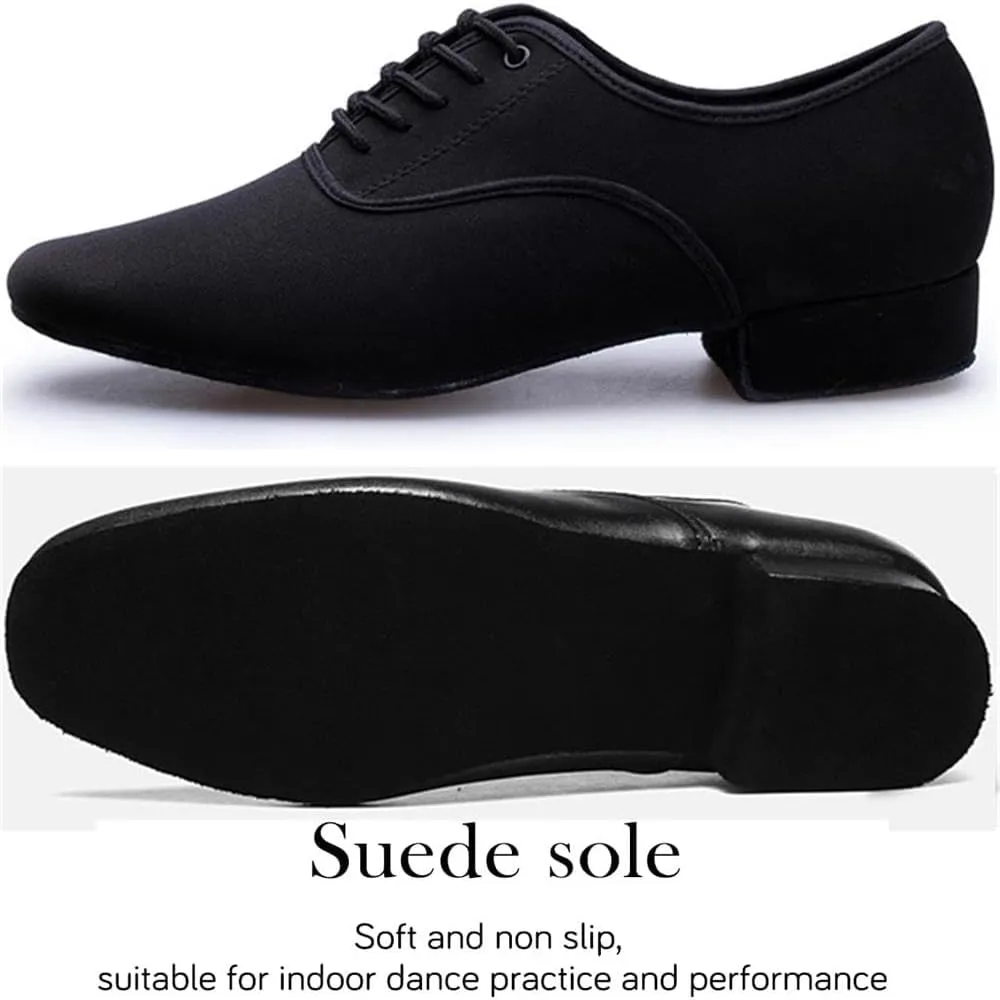 Men's Ballroom Dance Shoes Latin Tango Morden Rumba Social Shoes Lace-Up Low Heel 1" Jazz Dance Shoes