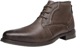 Men's Chukka Boots Casual Dress Boots Motorcycle Combat Boots Waterproof Ankle Boots Lace Up Fashion Leather Boots