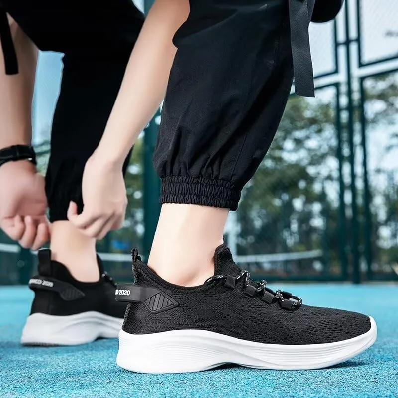 Men's Road Running Shoes Breathable Lightweight Walking Shoes Workout Sport Sneakers Plus Size Shoes for Men