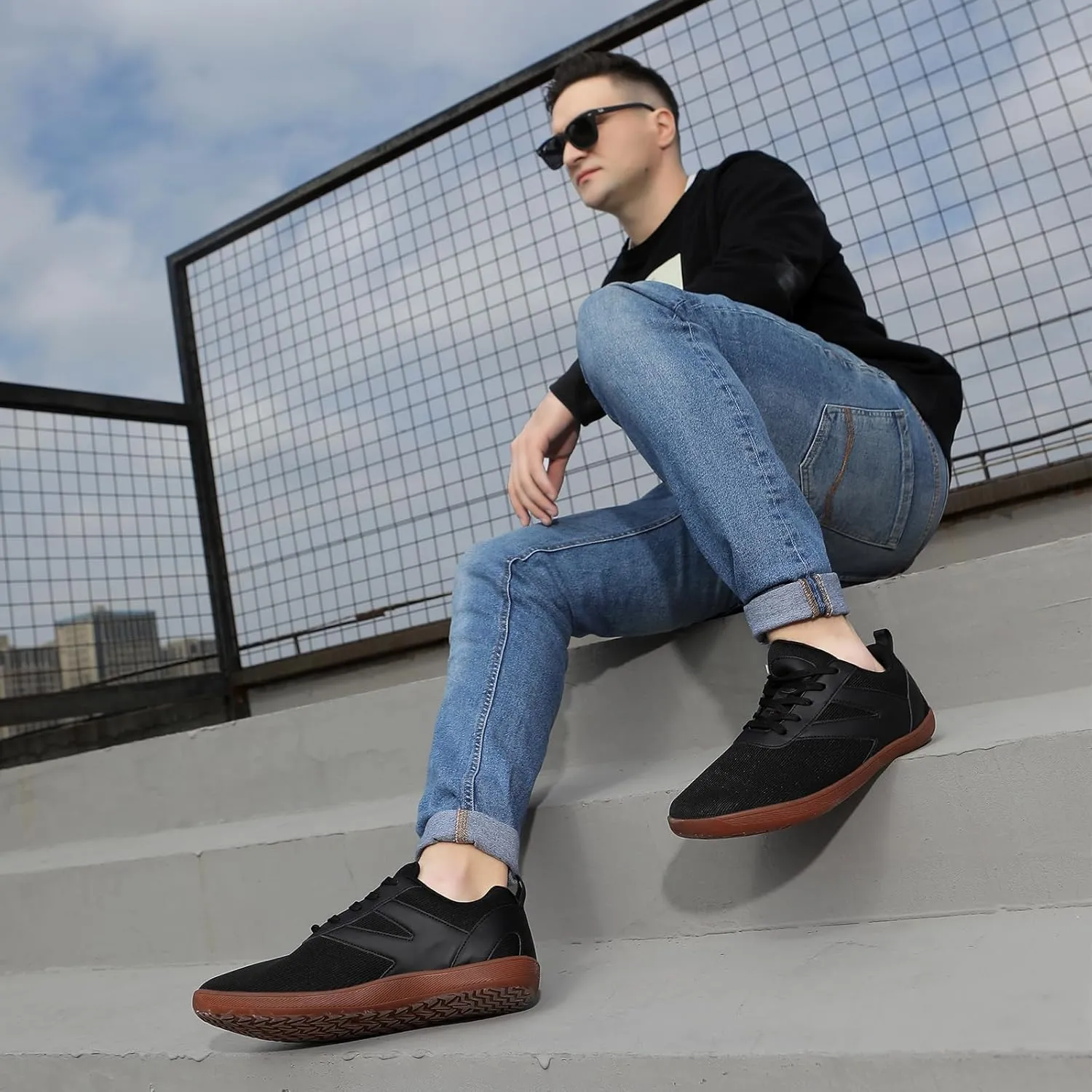 Men's Women's Wide Minimalist Toe Box Walking Shoes,Zero Drop Sole,Barefoot Sneakers for Men and Women
