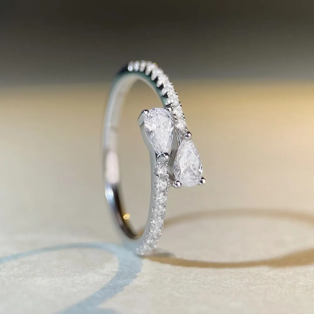 Moissanite Anniversary Rings for Women, D Color VVS1 Clarity18K White Gold Plated 925 Sterling Silver Moissanite Rings with Certificate, Engagement Wedding Bands Stackable Ring