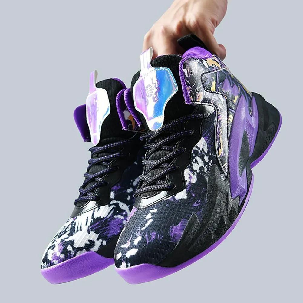 NCNDB Unisex Fashion Basketball Shoes High Top Anti Slip Sneakers Breathable Running Sports Shoes