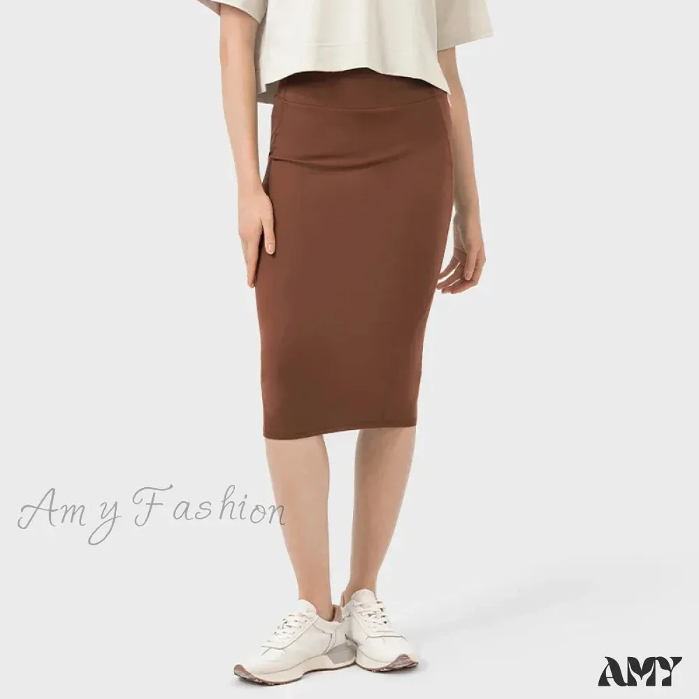 New Lemon Golf Wear Outdoor Sports Tennis Sexy Hip Split Tail Casual Commuting Skirt