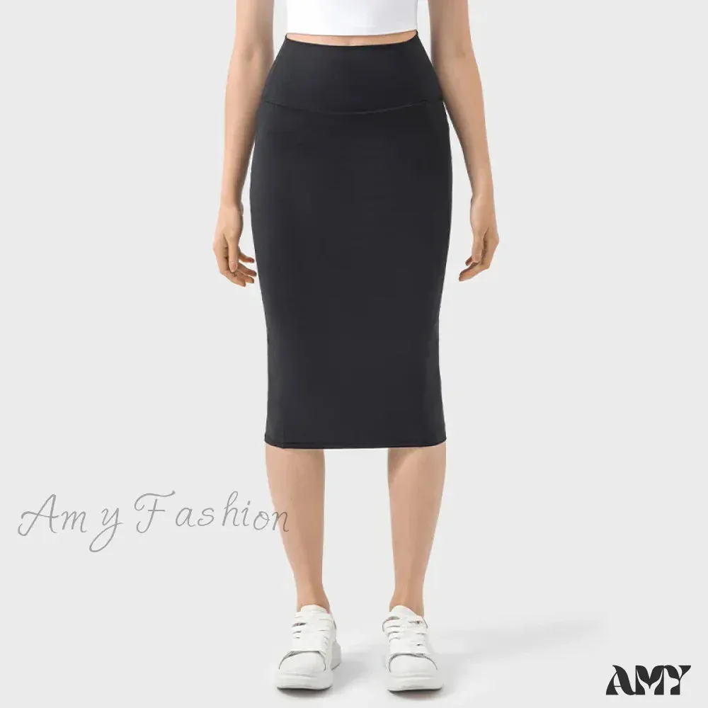 New Lemon Golf Wear Outdoor Sports Tennis Sexy Hip Split Tail Casual Commuting Skirt