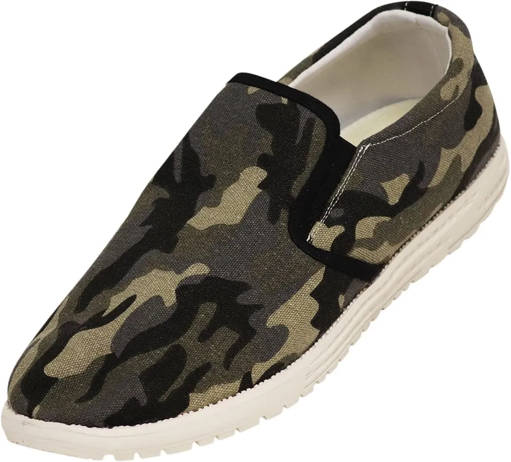 NORTY Men's Grey Low Ankle Chukka Loafers - Casual Shoes for Men - Elastic Lace-Up Loafers