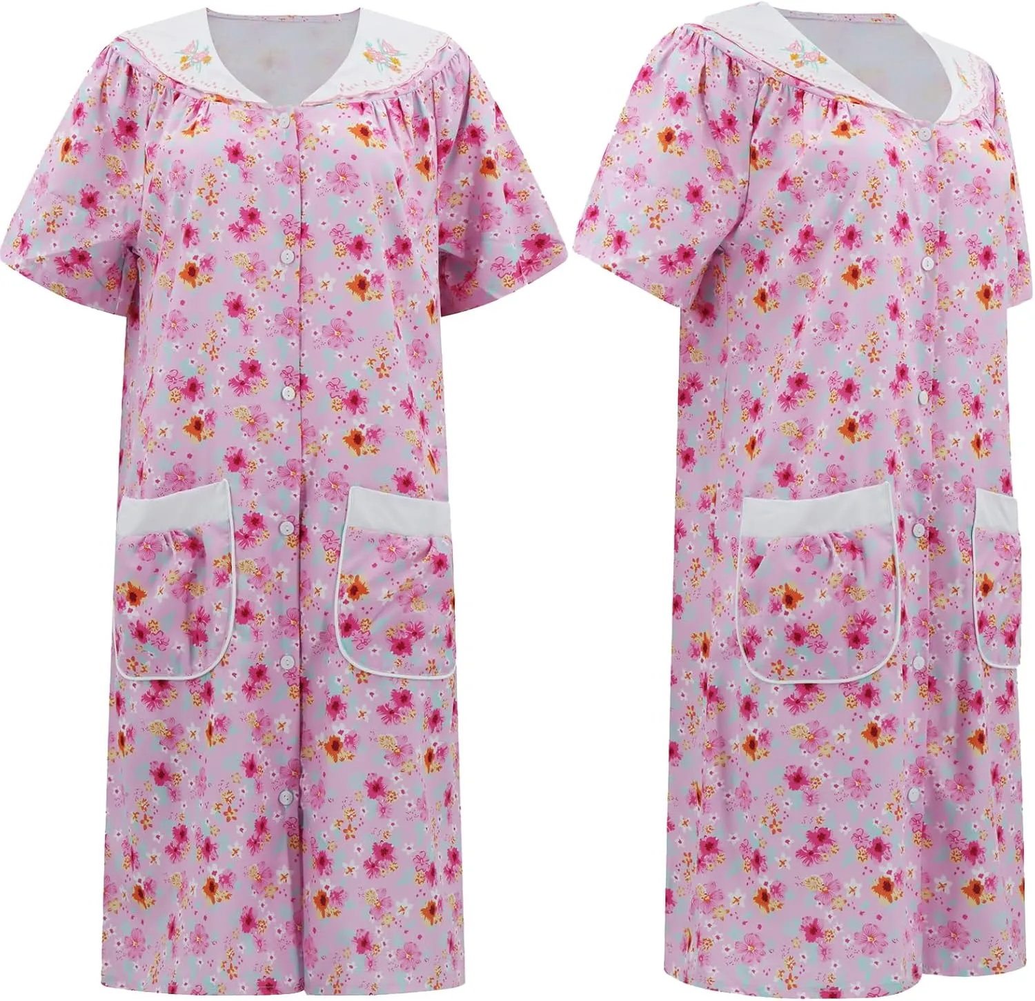 Old Lady Costume for Women, Grandma Costume Kit with Nightgown Old Lady Dress Granny Costume Halloween Outfits