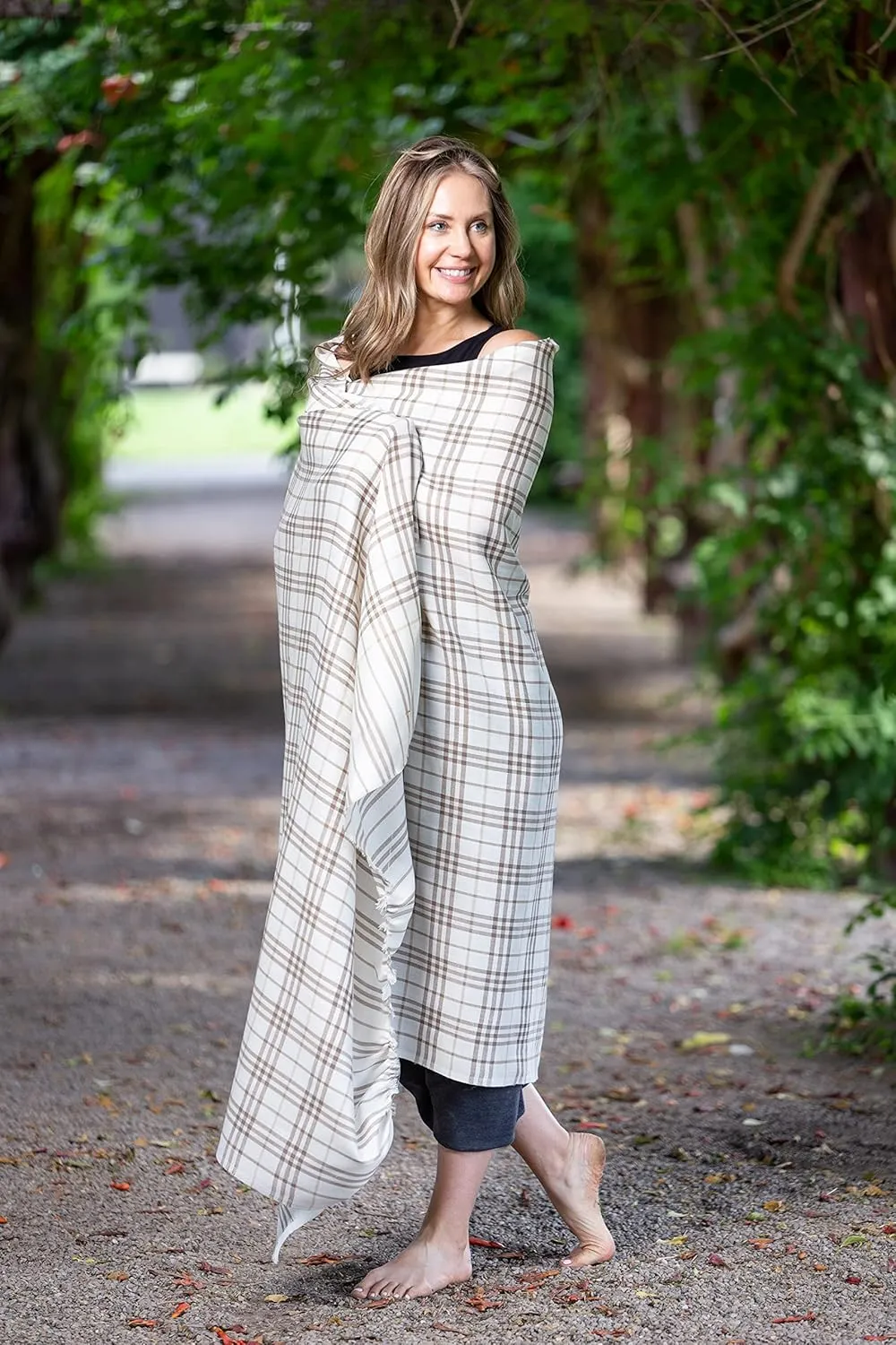 Om Shanti Crafts Oversize Wool Scarf, Wool Stole, Meditation Wool Wrap. Lightweight. Unisex