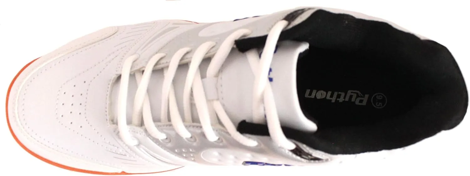 Python Deluxe Indoor Court Shoes (Racquetball, Squash, Badminton, Indoor Pickleball, Volleyball) (Low & Mid) (Black & White Colors) (Non-Slip) (Non-Marking)
