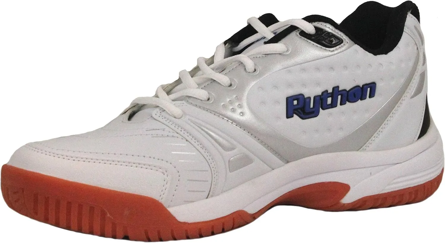 Python Deluxe Indoor Court Shoes (Racquetball, Squash, Badminton, Indoor Pickleball, Volleyball) (Low & Mid) (Black & White Colors) (Non-Slip) (Non-Marking)
