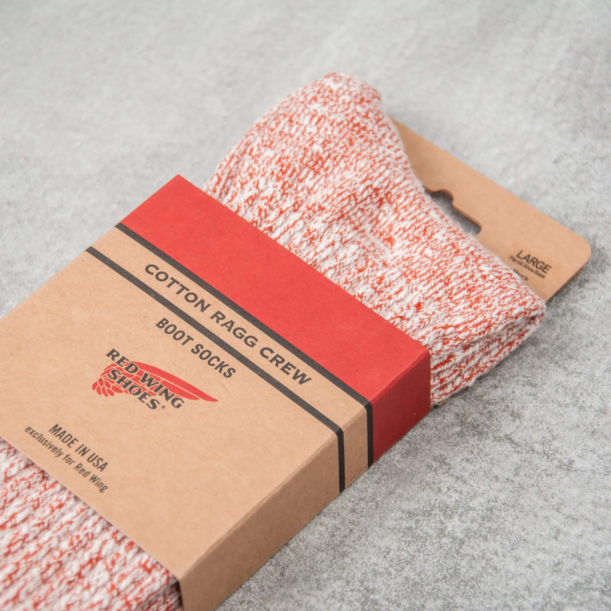 Red Wing Ragg Sock -  Rust / White