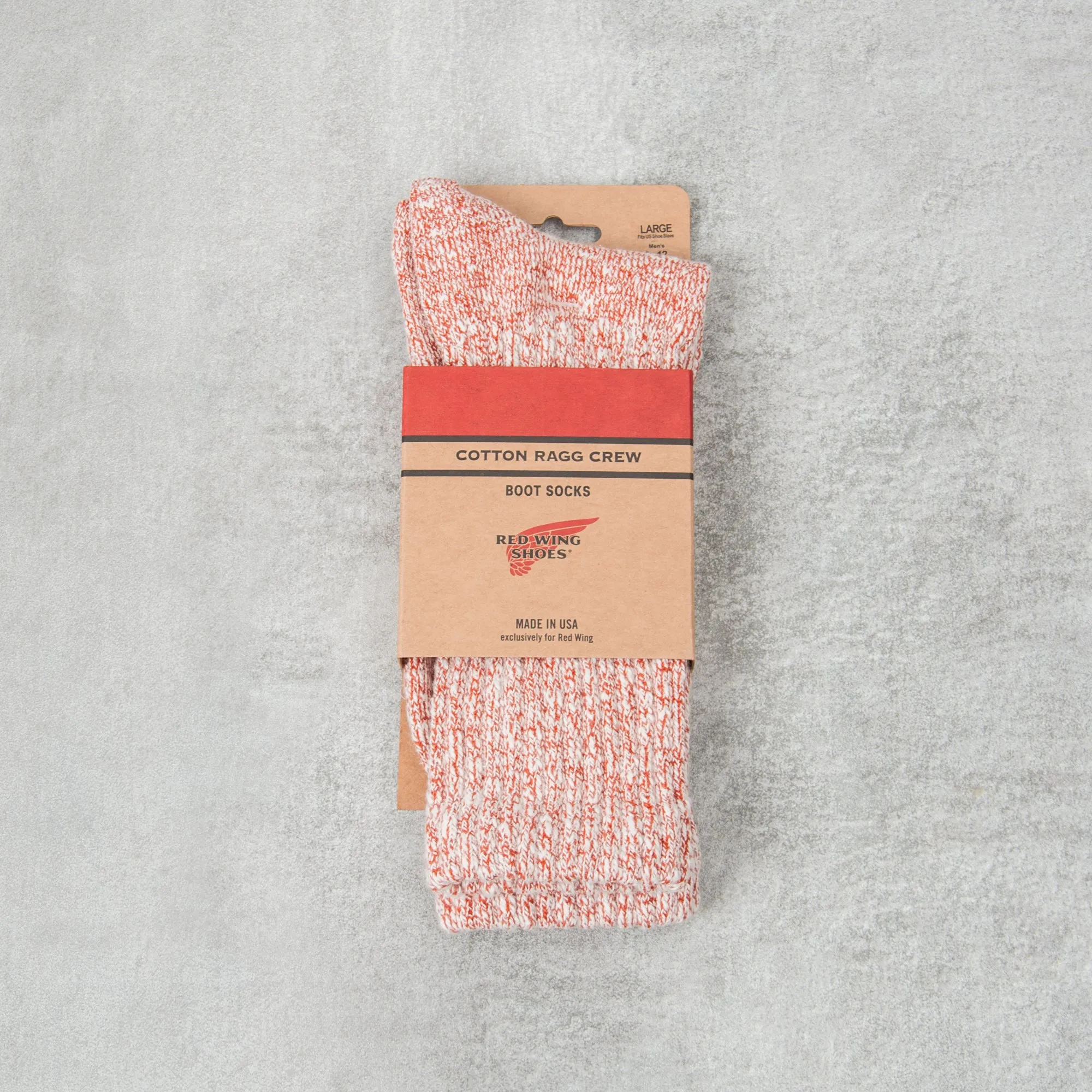 Red Wing Ragg Sock -  Rust / White