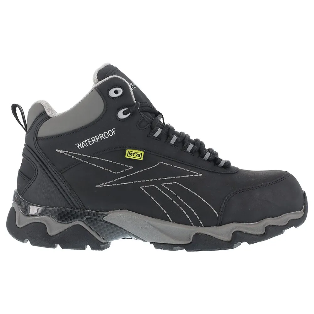 Reebok Work Womens Beamer Waterproof Composite Toe Met Guard Work Safety Shoes Casual - Black - Size 7 B