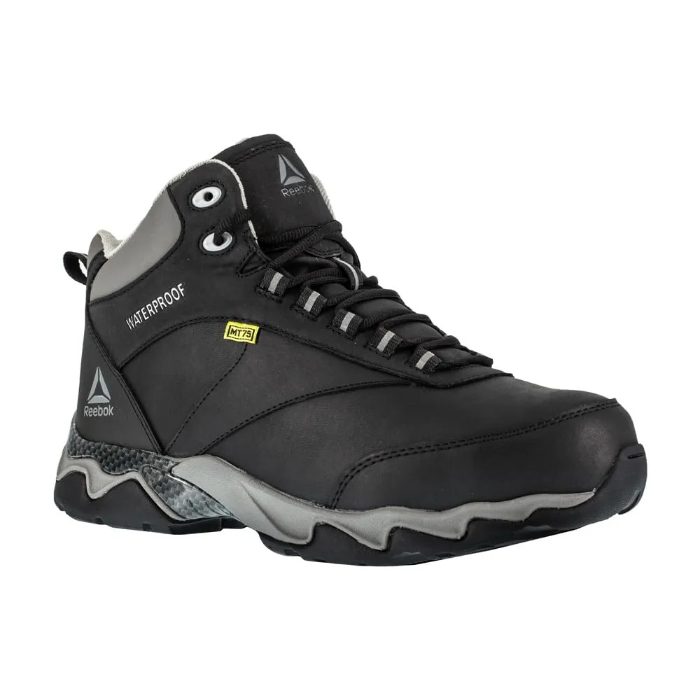 Reebok Work Womens Beamer Waterproof Composite Toe Met Guard Work Safety Shoes Casual - Black - Size 7 B