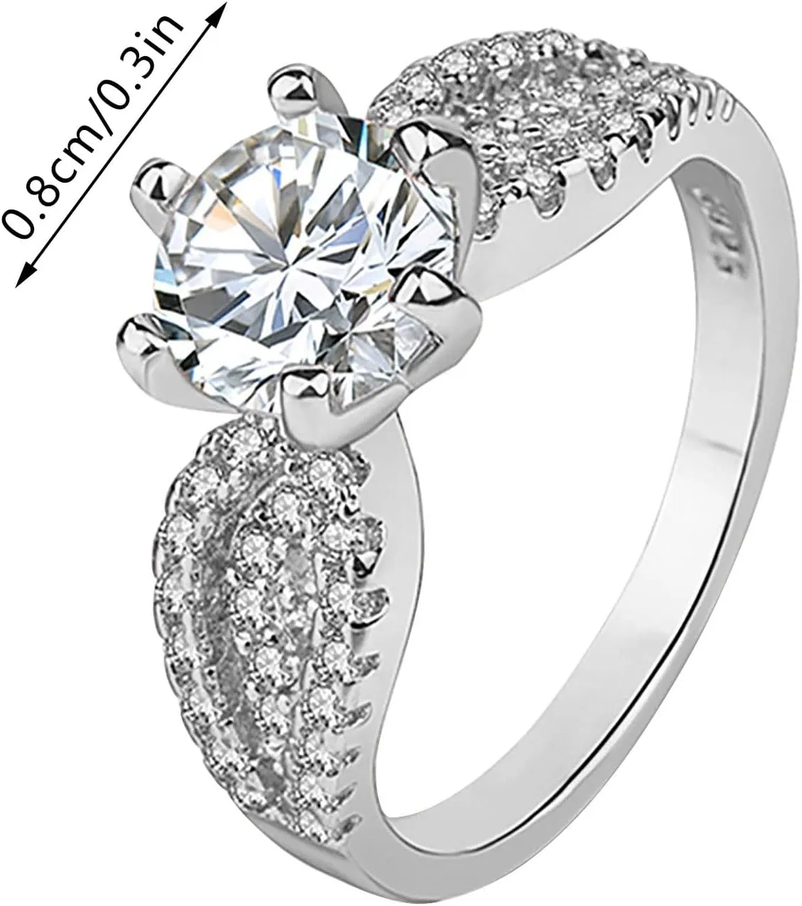 Ring Set for Women for Women Rings Gold Rings Ring Rings Plated for Women Men Love and Stackable Rings Rings for Women Size 12 (Silver, XXXL)