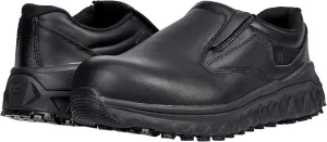 Shoes for Crews Bridgetown, Men's, Women's, Unisex Aluminum Toe (at) Slip On Work Shoes, Slip Resistant, Black, Size 10.5